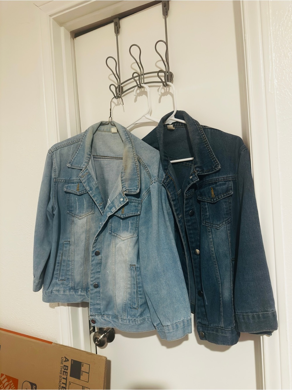 2 XL Denim Jackets Bundle | Light Wash + Dark Wash | Classic Trucker Style